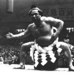 第44代横綱栃錦の土俵入り（1954年9月 東京・蔵前国技館/毎日新聞より）